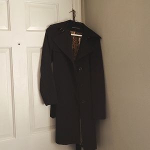 Dana Buchman Black Trench/Raincoat Leppard lining